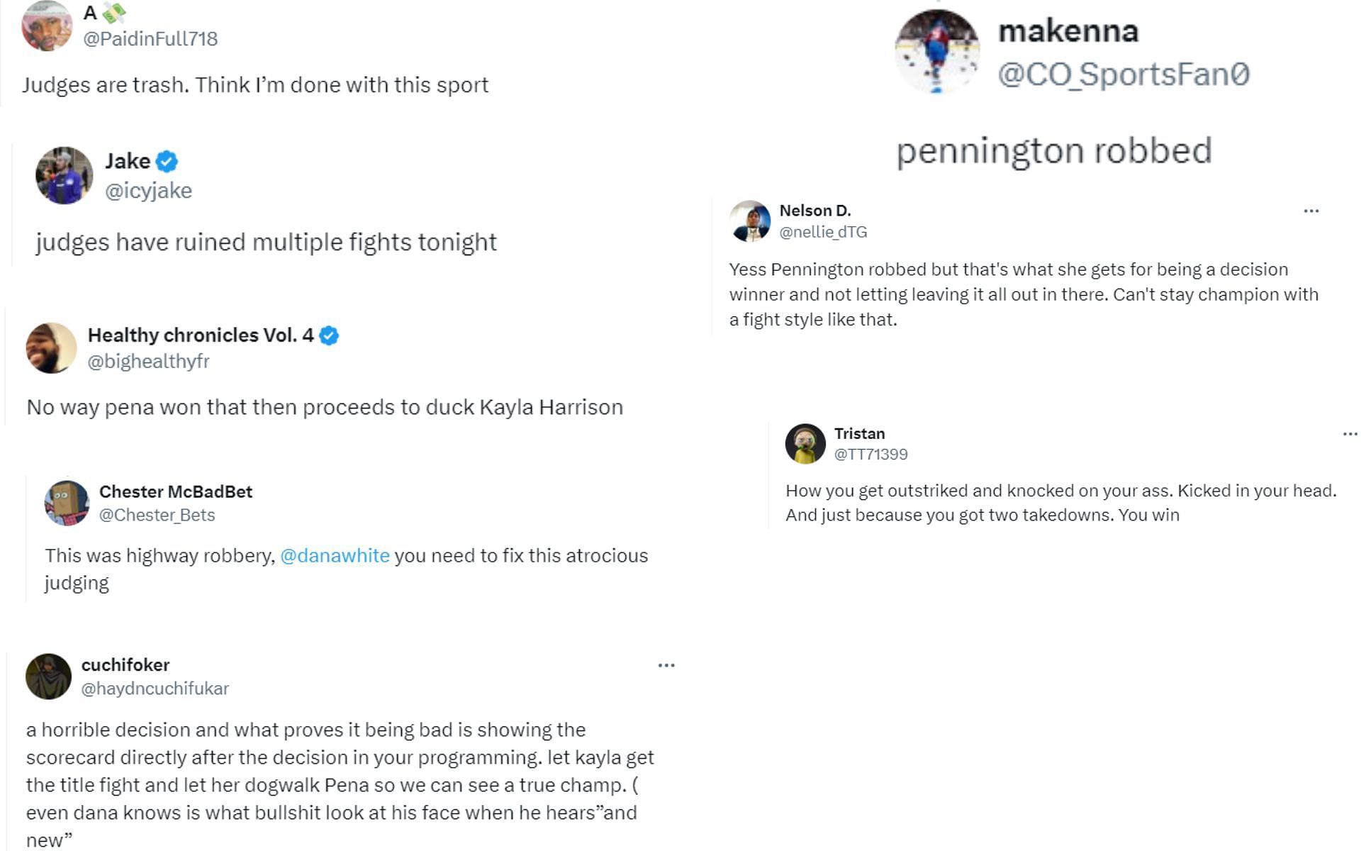 Screenshot of fan reactions to UFC News' post on X