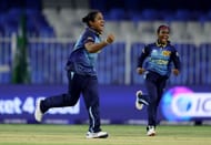 Chamari Athapaththu celebrating a wicket in the previous match against Pakistan.