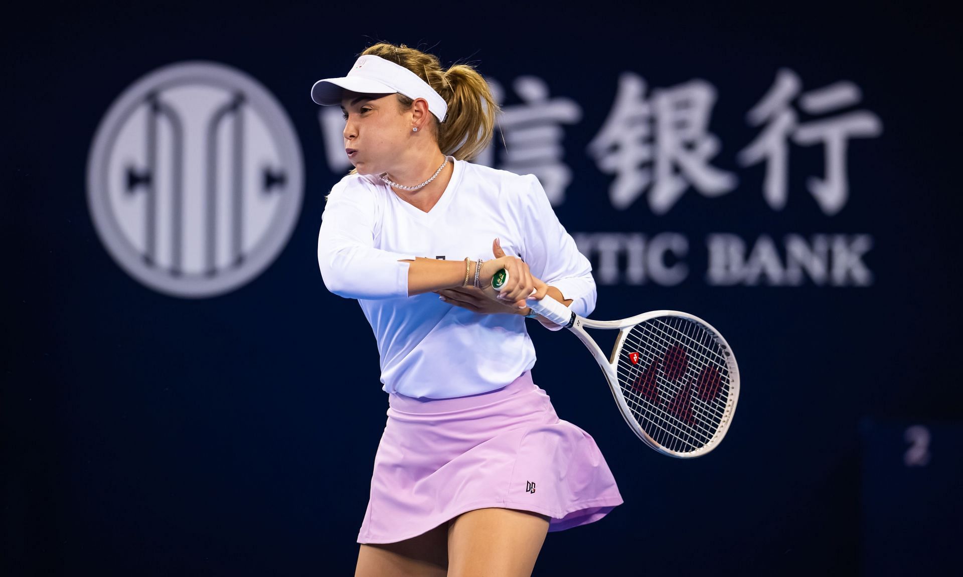 Donna Vekic in action at the 2024 China Open (Picture: Getty)