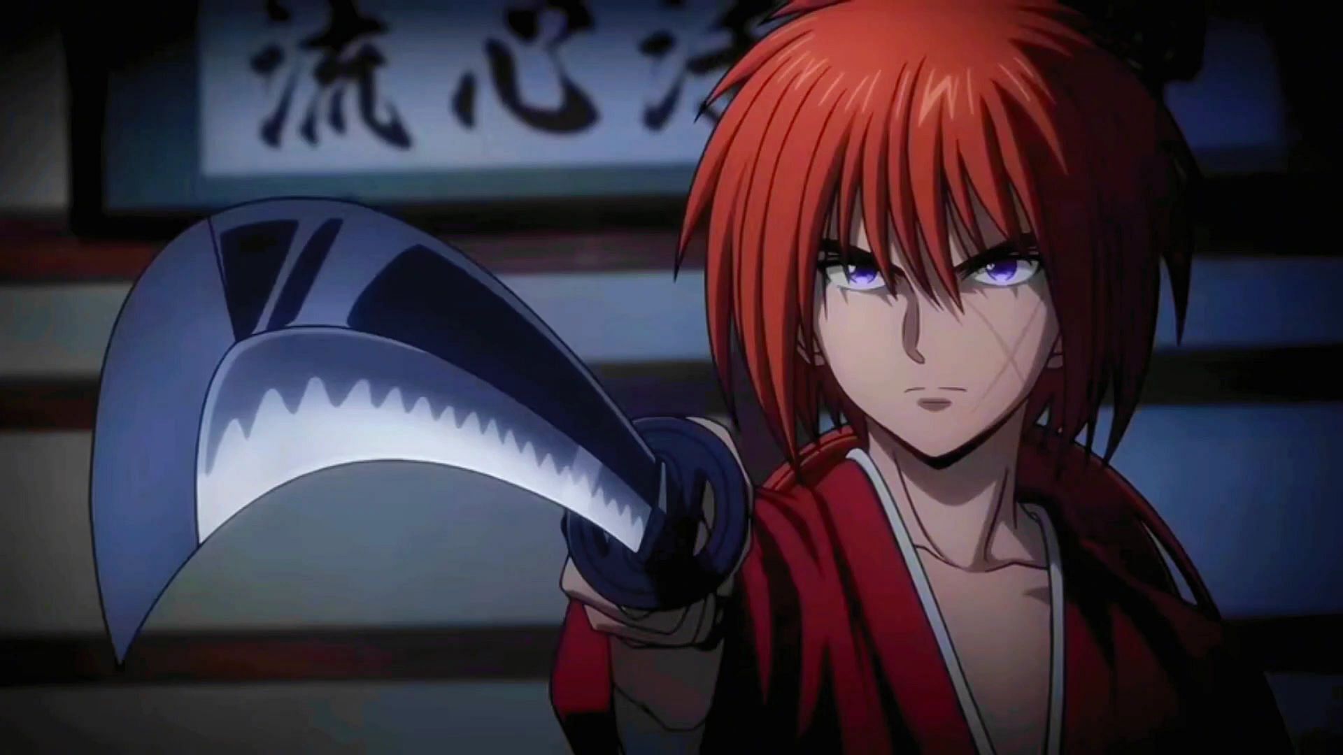 Himura Kenshin as seen in the anime (Image via Gallop, Studio Deen)