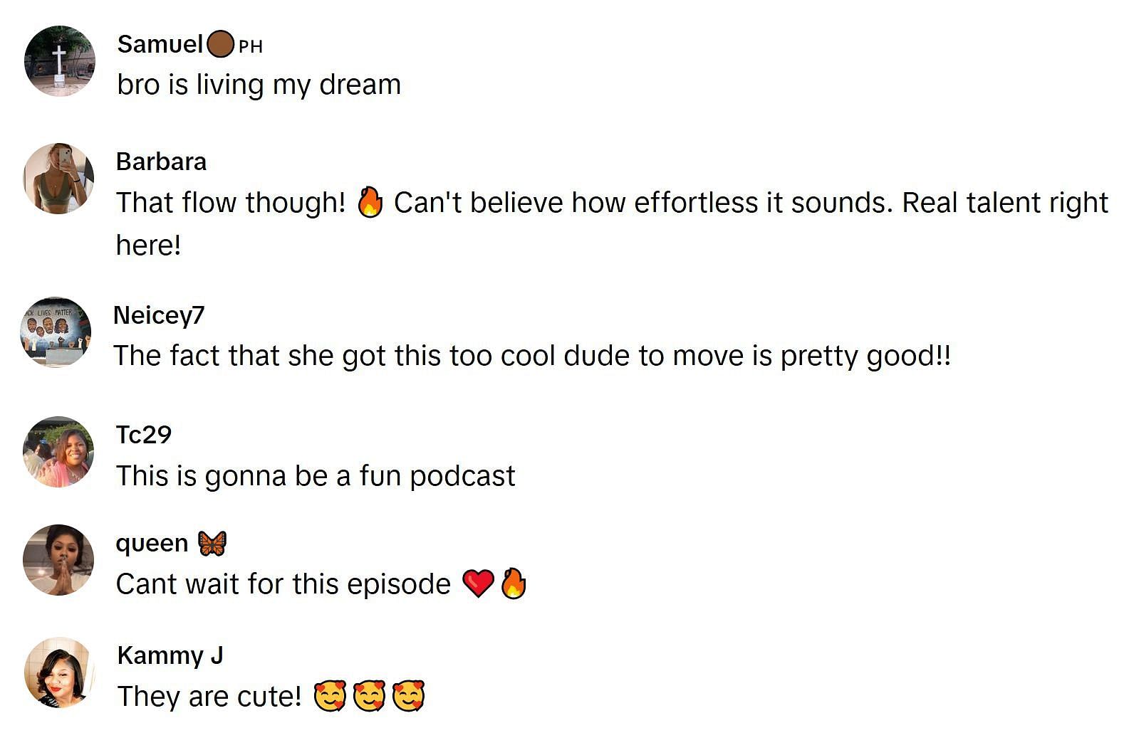 Fans comment on Angel Reese&#039;s TikTok video with Kiyan Anthony. (Photo: Screengrabbed from Angel&#039;s TikTok post)