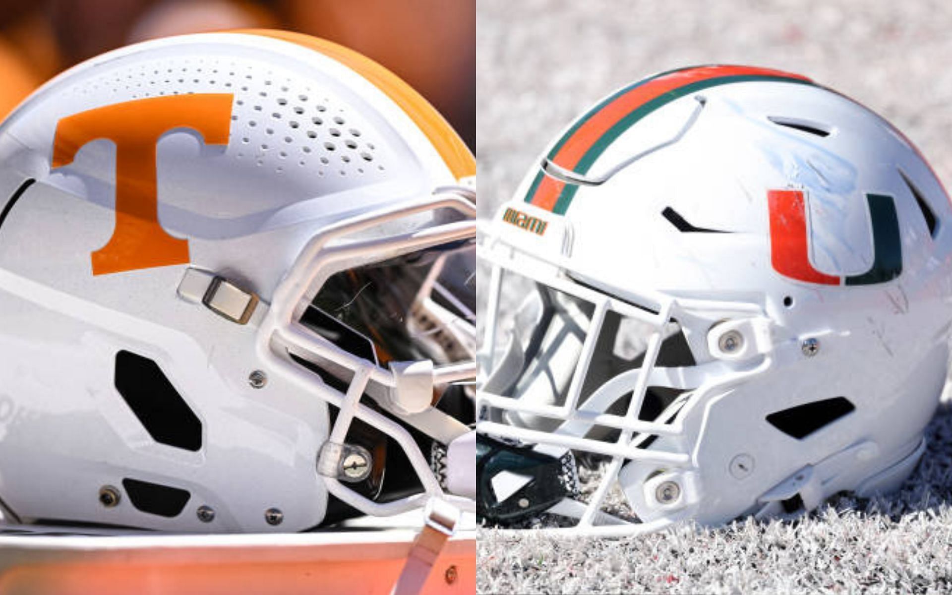 Tennessee Volunteers (left); Miami (FL) Hurricanes (right)