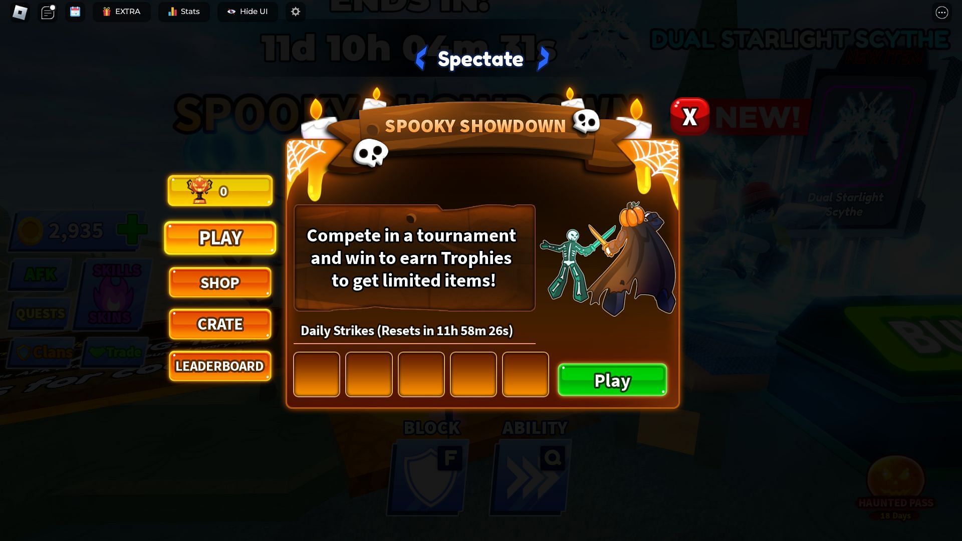 Spooky Showdown mode (Image via Roblox)