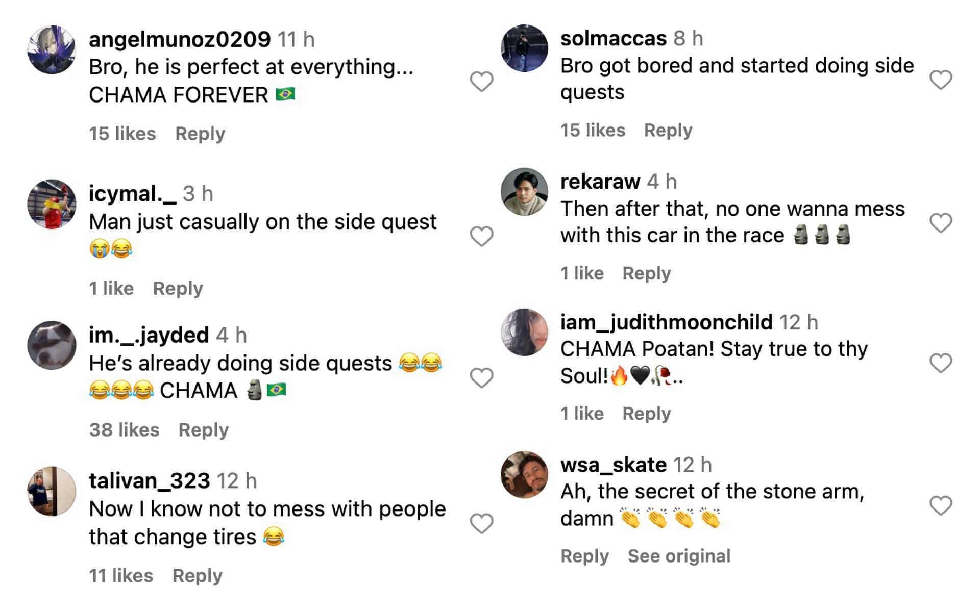 Fans react to the video edit of Alex Pereira. [screenshot courtesy: @alexpoatanpereira via Instagram]