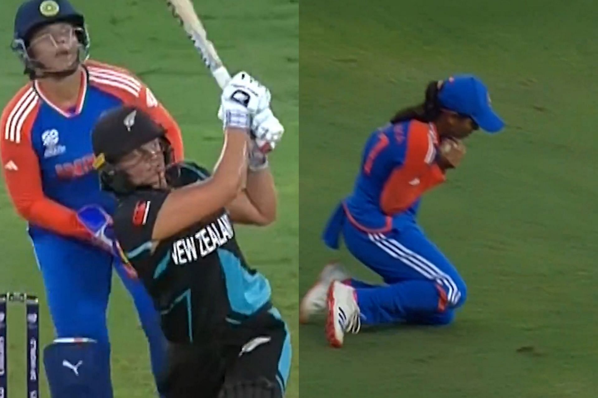 Arundhati Reddy removes Suzie Bates to provide first breakthrough for India (Image via X/@StarSportsIndia)