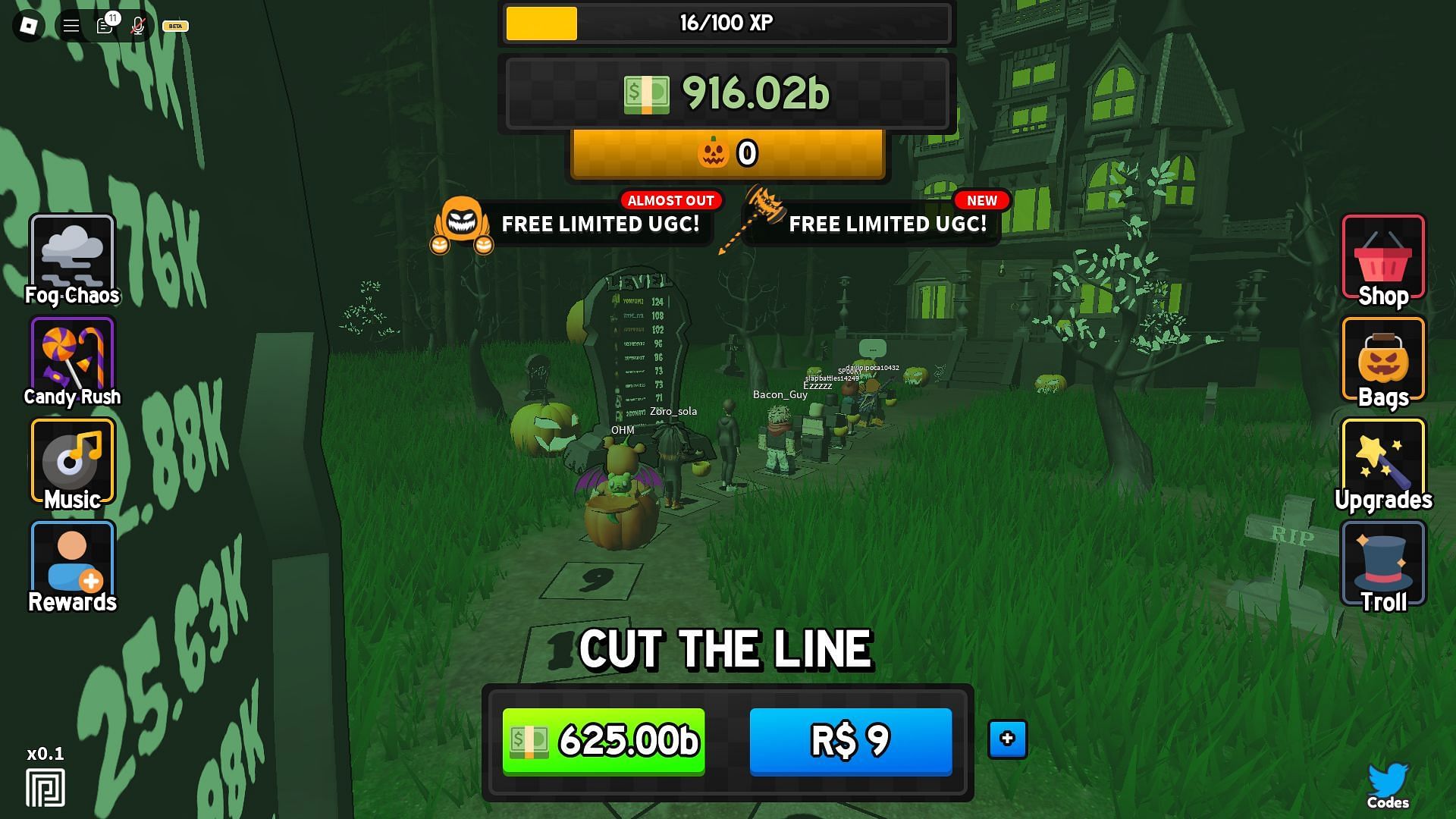 Gameplay screenshot from Trick or Treat (Image via Roblox)