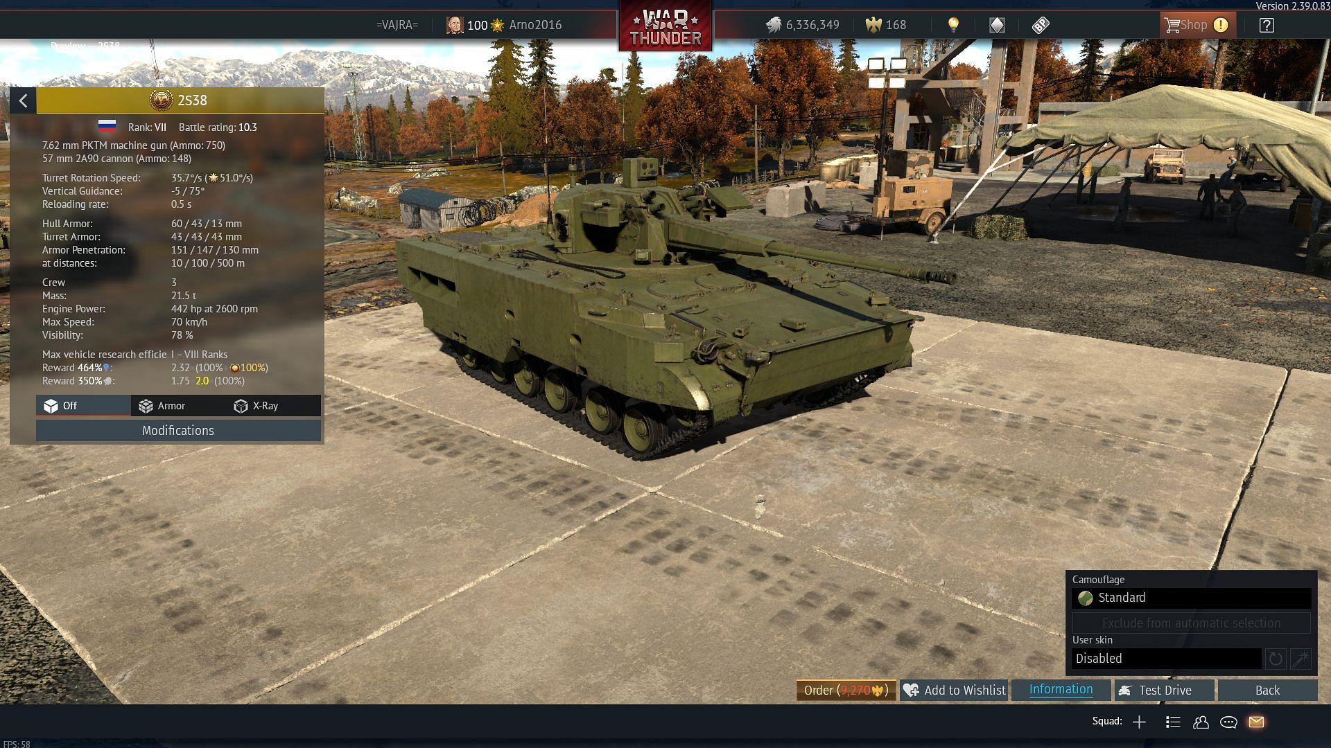 The 2S38 in War Thunder (Image via Gaijin Entertainment)