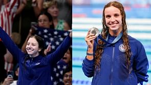 Regan Smith reacts to Kate Douglass's world record at Swimming World Cup