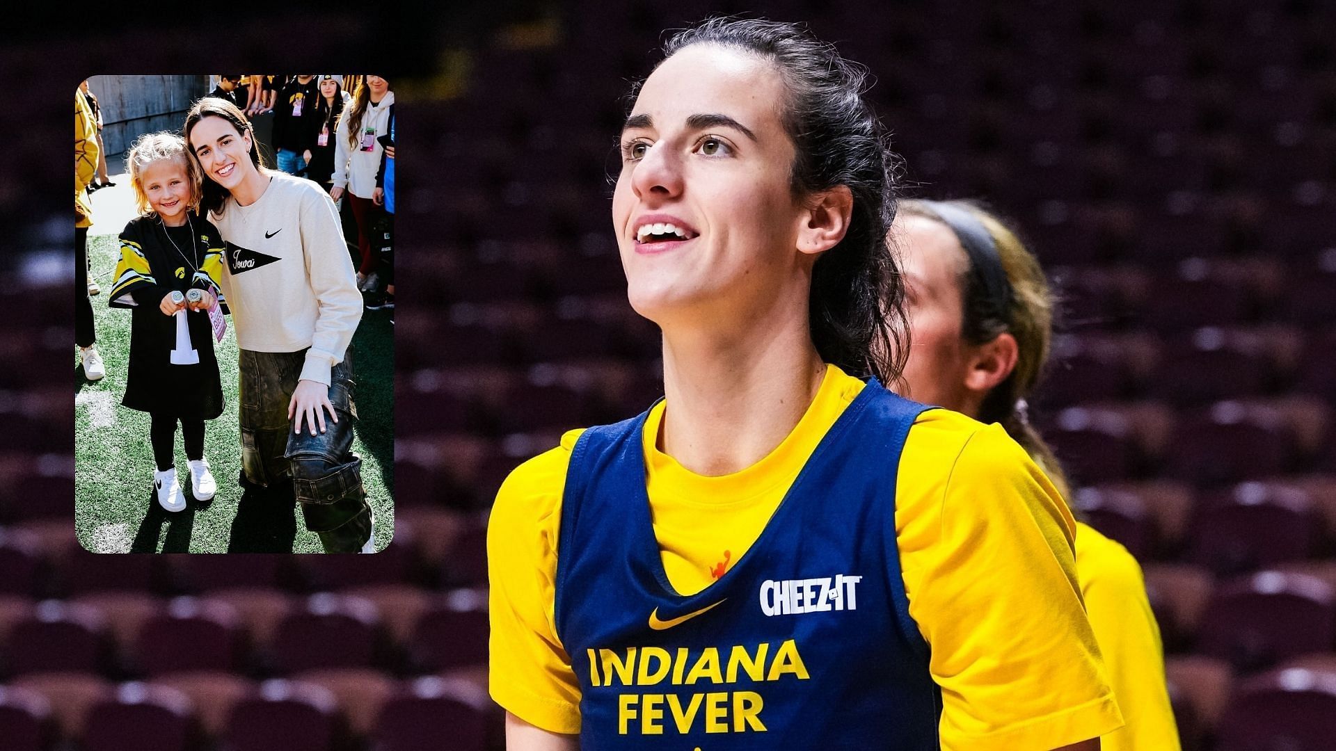 In Photos: Caitlin Clark steals the limelight in $1950 leather cargo pants and cropped crew neck sweatshirt during &quot;homecoming&quot; (Photos from Indiana Fever and Iowa Women