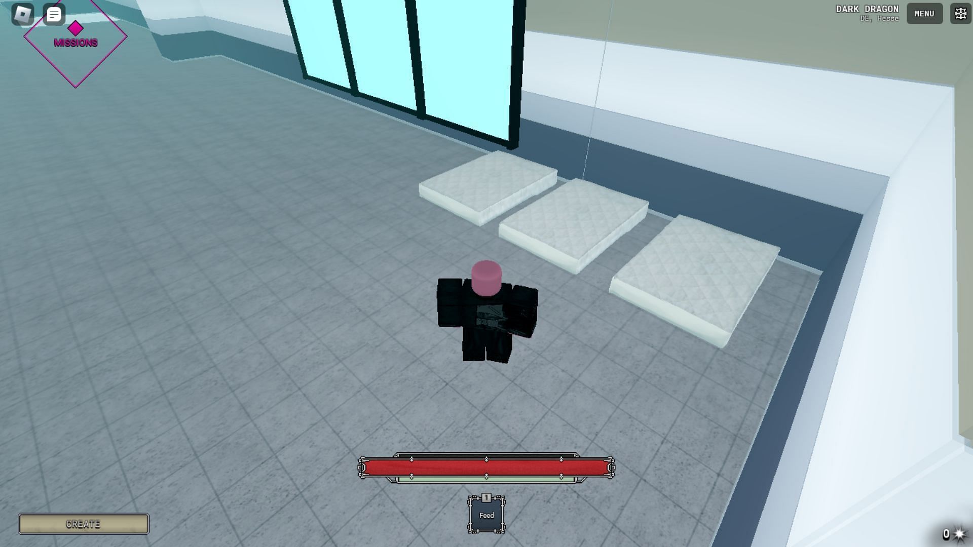 Interact with mattress to invest your Skill Points (Image via Roblox)