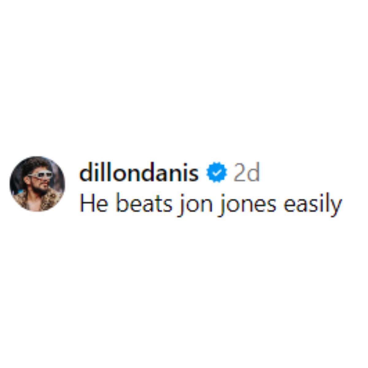 Dillon Danis&#039; comment.