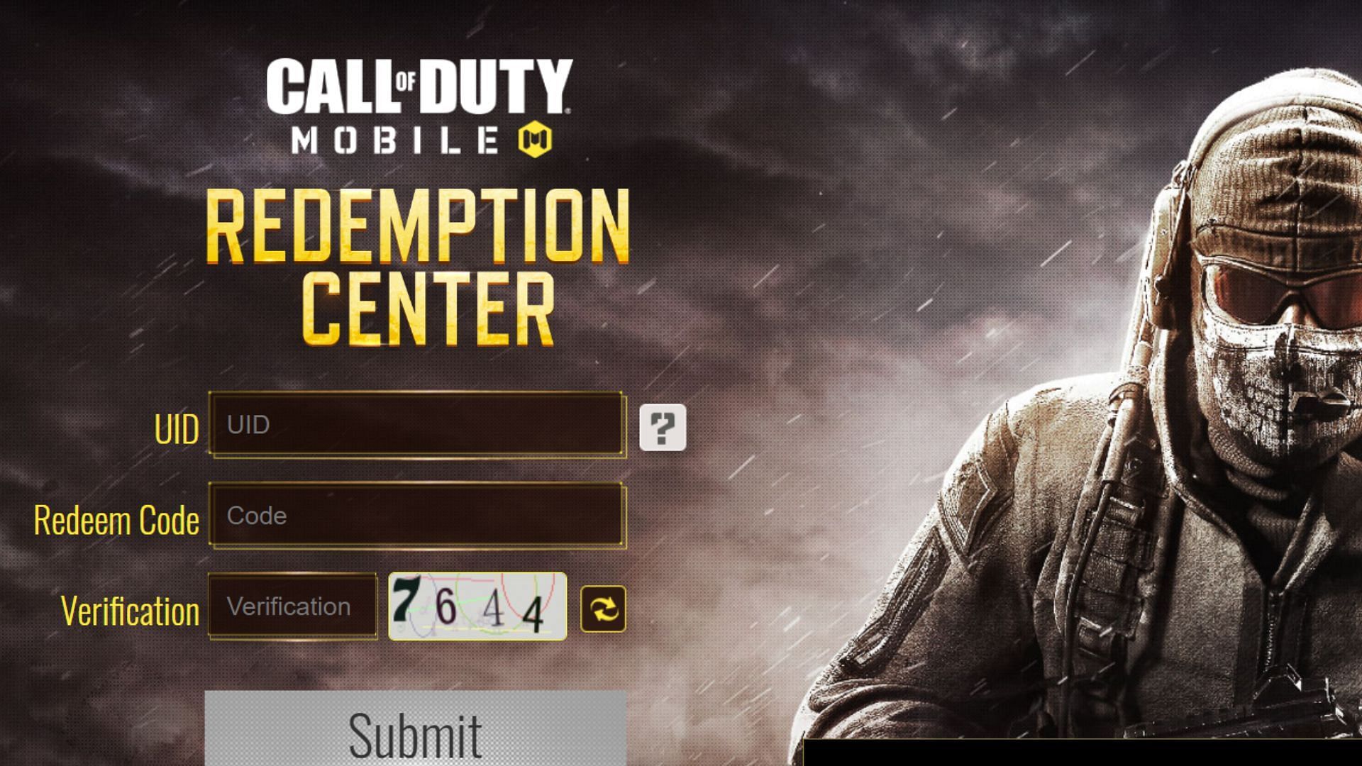 COD Mobile Redemption Center (Image via Activision)