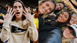 WATCH: Caitlin Clark, Gabbie Marshall, Kate Martin and 2024 Iowa Final Four team honored at Week 9 CFB game