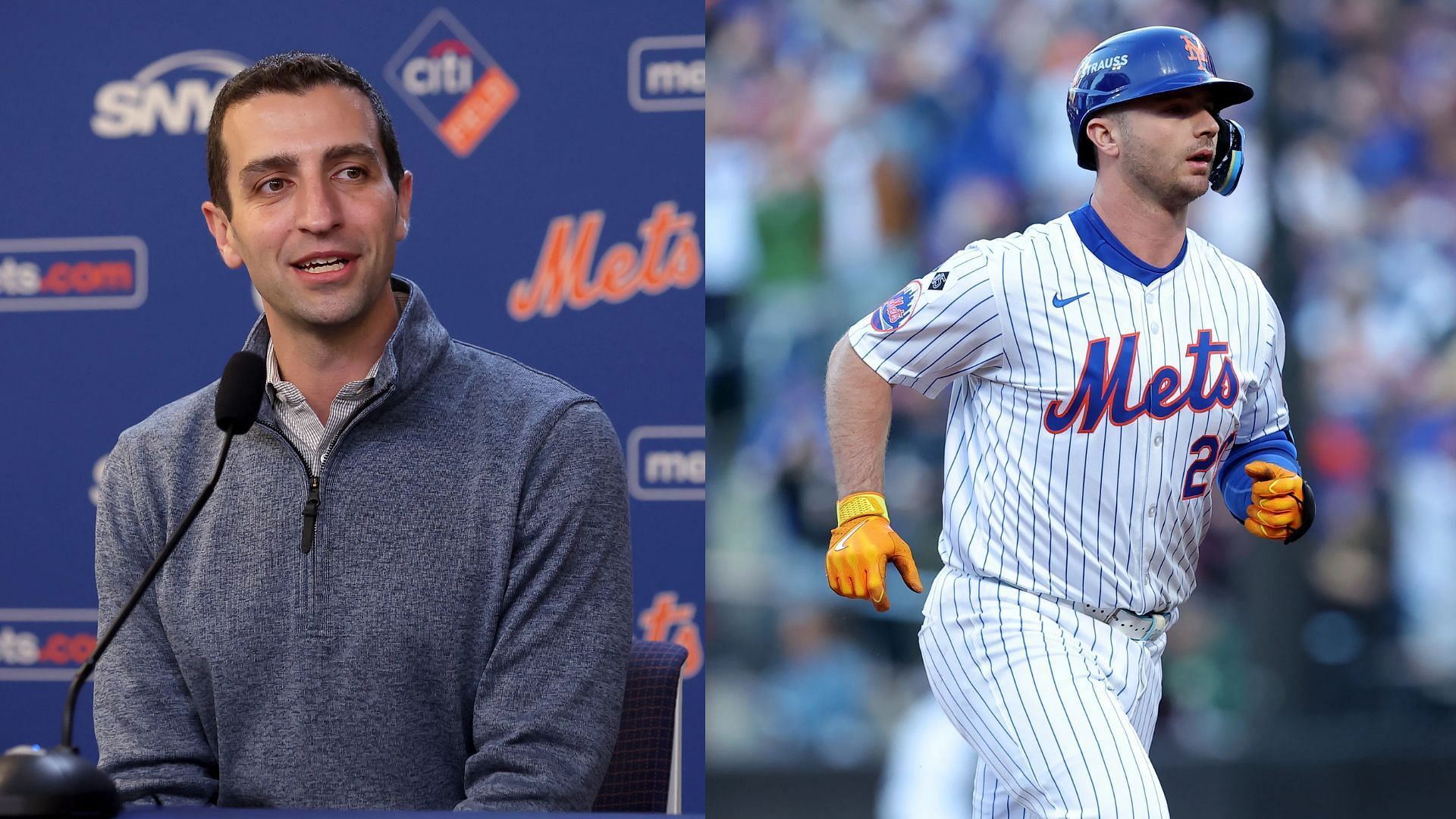 David Stearns spoke about Pete Alonso and how invested he is in the current team (Photo Source: IMAGN)