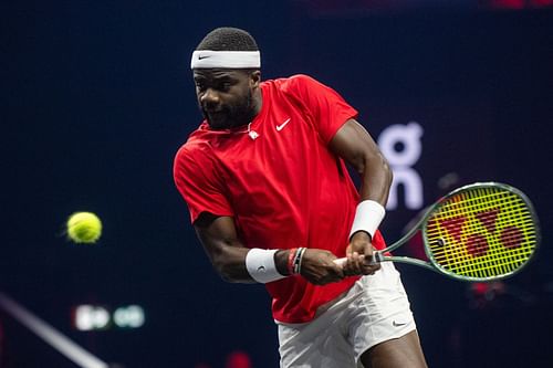 Frances Tiafoe in action at the 2024 Laver Cup (Picture: Getty)