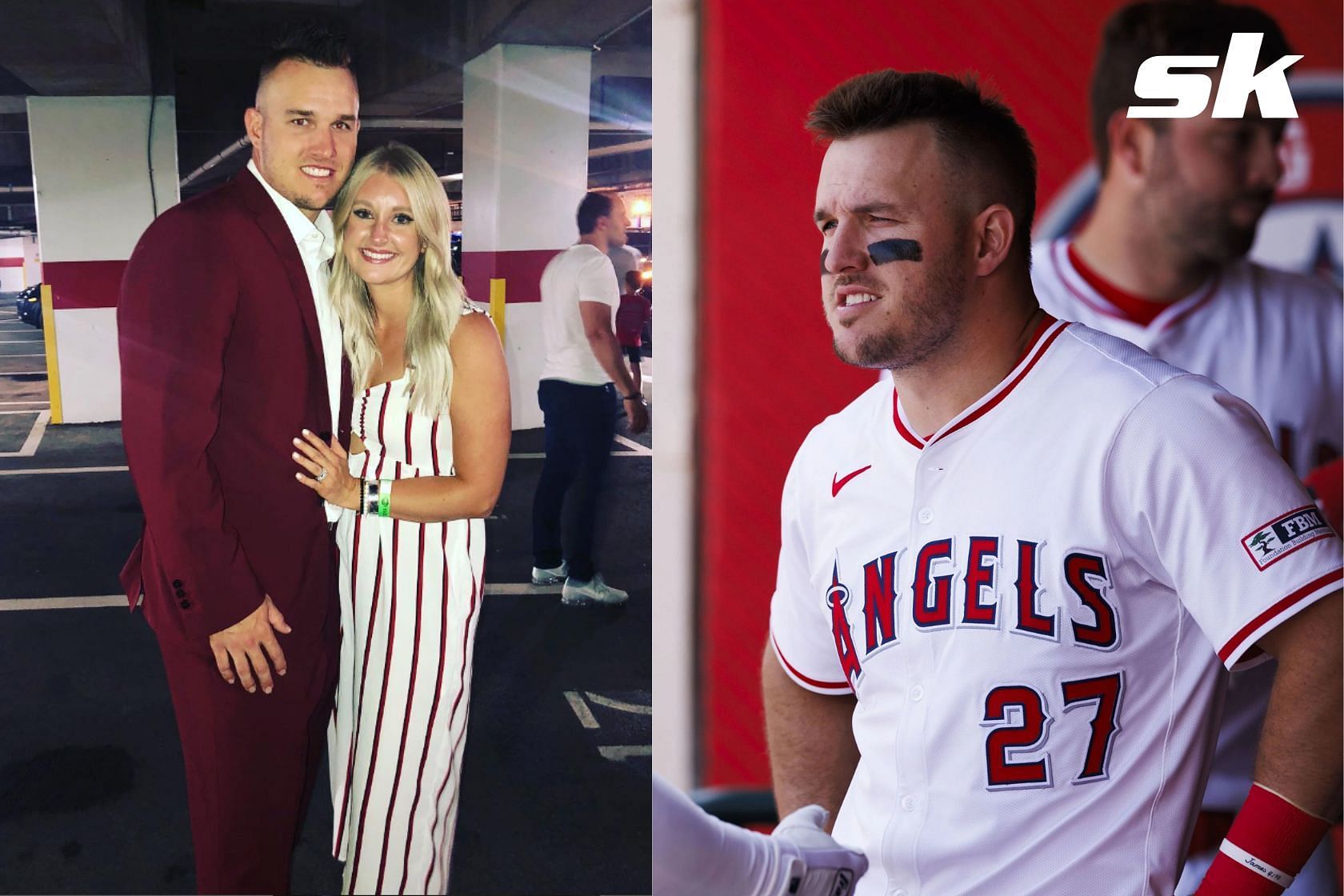 Angels star Mike Trout with his wife Jess (Image via Jess Trout