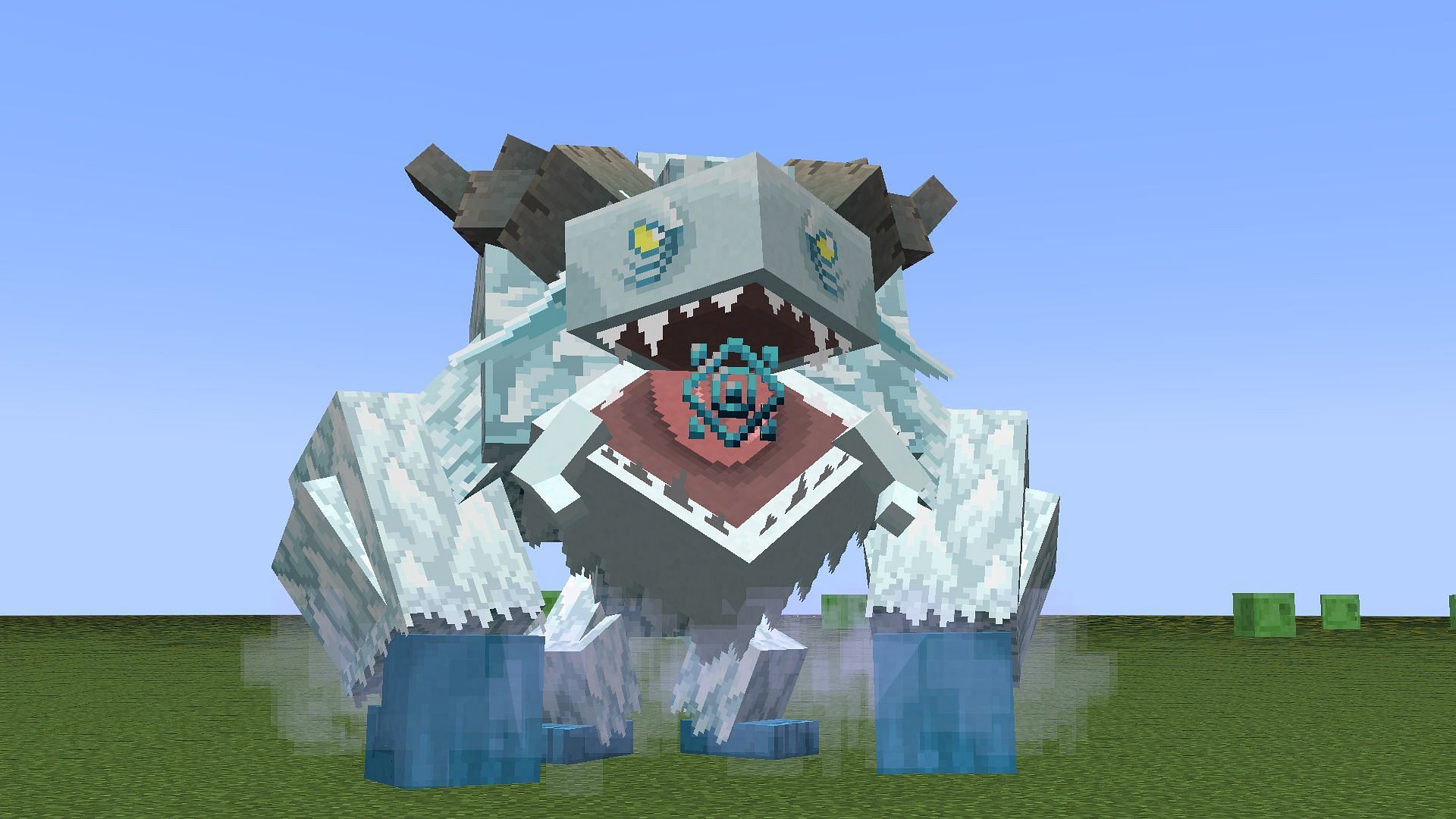 The Frostmaw deals devastating ice breath damage (Image via Mojang Studios)