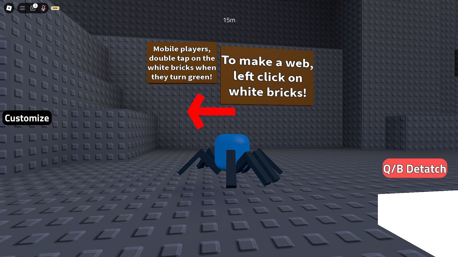 Understanding the basics of Roblox Obby but you&#039;re a Spider (Image via Roblox)