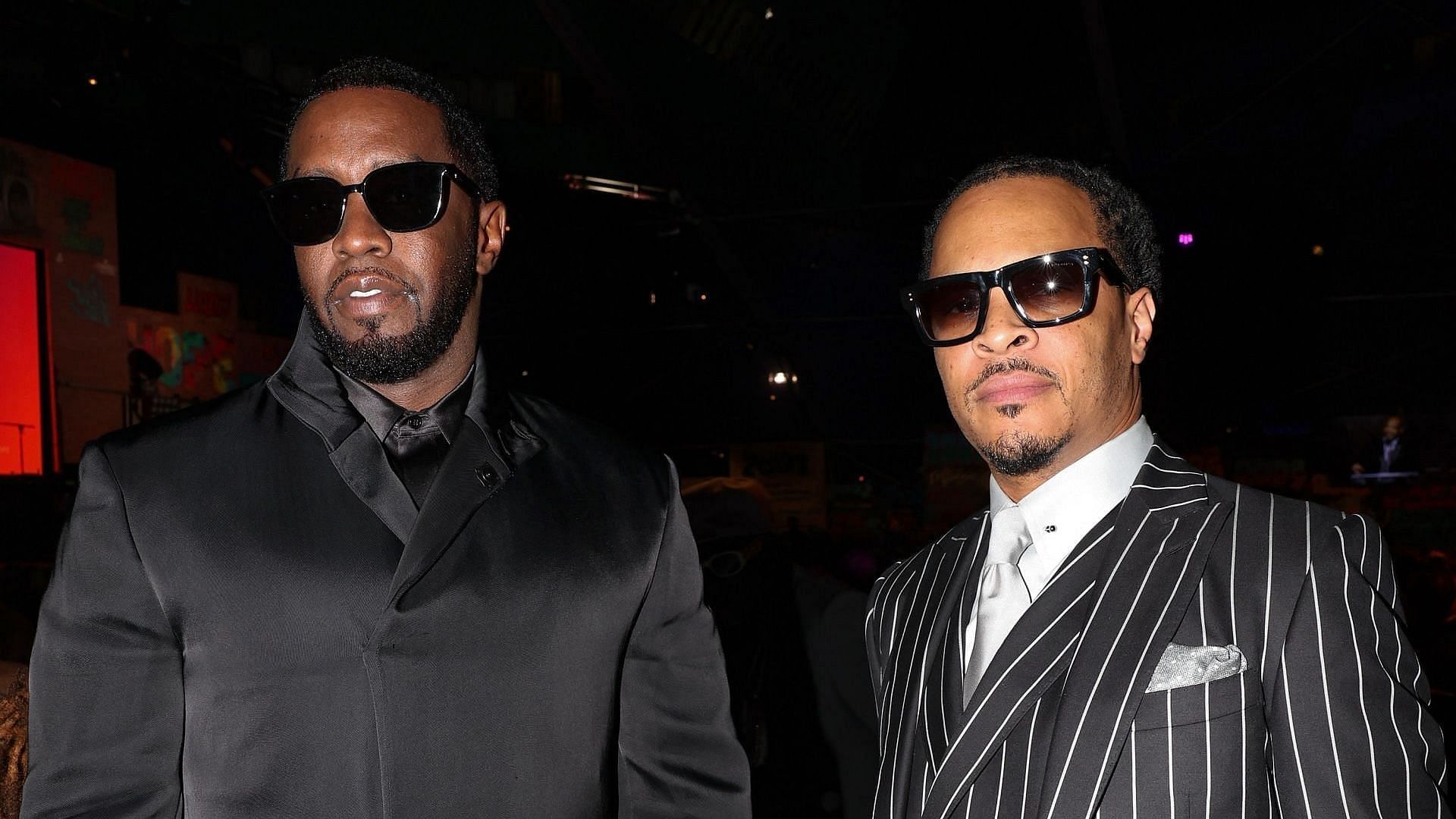 (L-R) Sean &quot;Diddy&quot; Combs and T.I. attend City of Hope&#039;s 2023 Music, Film &amp; Entertainment Industry Spirit of Life&reg; Gala on October 18, 2023, in West Hollywood, California (Image via Getty/Nunez)