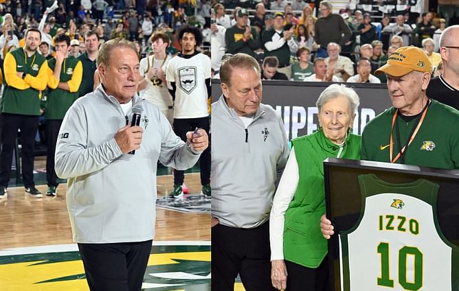 Michigan State legend Tom Izzo’s jersey retired by Northern Michigan