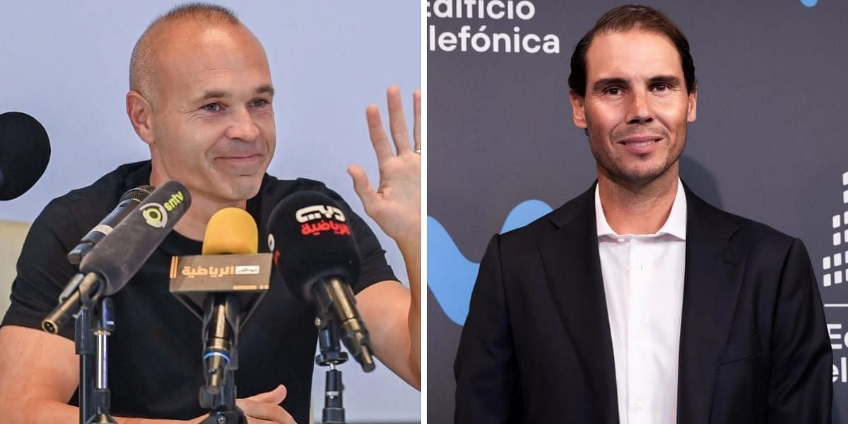 Andrés Iniesta (izq.) y Rafael Nadal (der.) (Fuente de la imagen: GETTY)