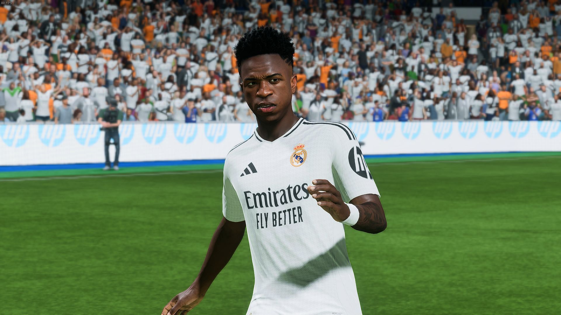 Vinicius Junior in Real Madrid&#039;s jersey in FC 25 (Image via EA Sports)