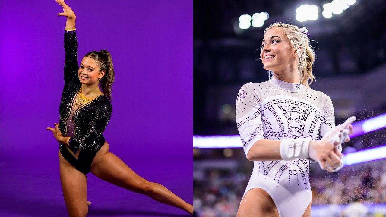 Ashley Cowan and Olivia Dunne (Images via: Both Getty)