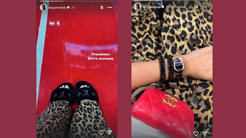 Jalen Green's girlfriend flaunts expensive watch and mules on IG story. (Credits: @drayamichele/Instagram)