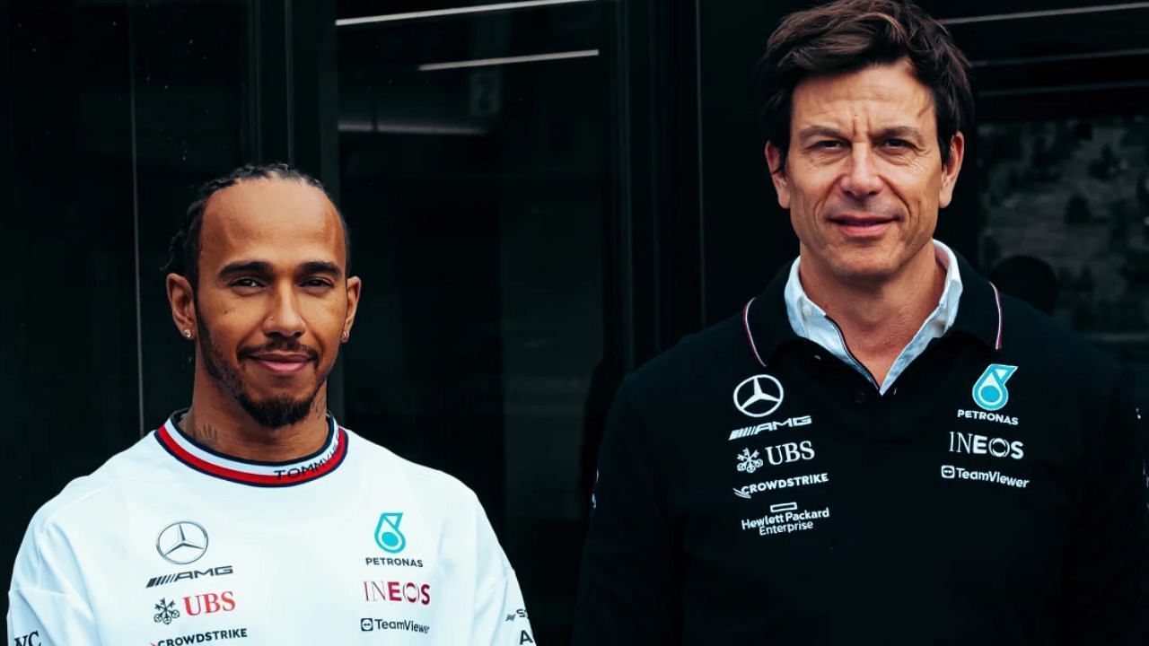 Lewis Hamilton and Toto Wolff (Image via Mercedes AMG F1 team)