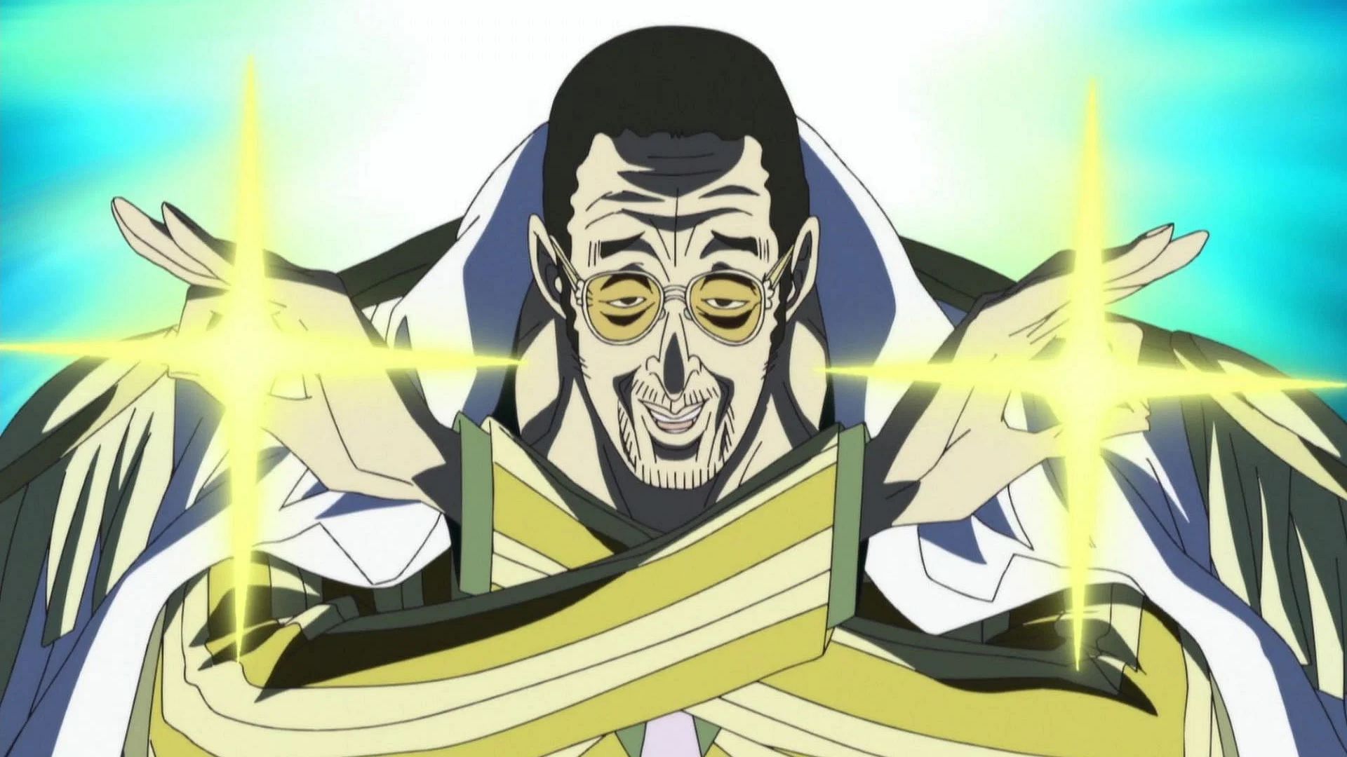 A snapshot of Admiral Kizaru (Image via Toei Animation)