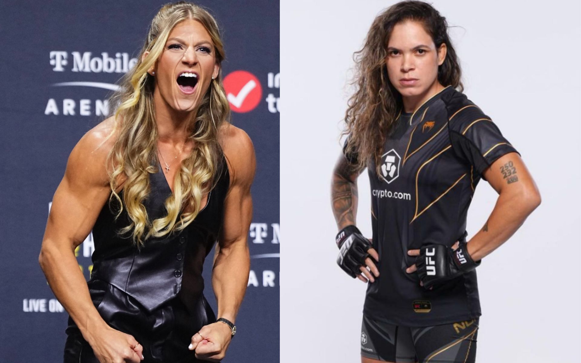 Kayla Harrison wants to lure Amanda Nunes out of retirement. [Images courtesy: @amanda_leoa and @kaylaharrisonofficial on Instagram]