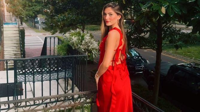Ryan Blaney’s fiancé Gianna Tulio looks gorgeous in a red dress as she reminisces “beautiful” Georgia trip