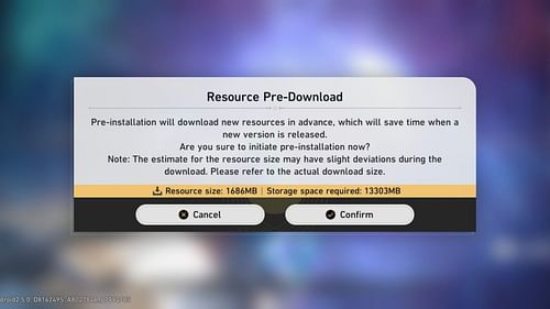 How to preload on mobile (Image via HoYoverse)