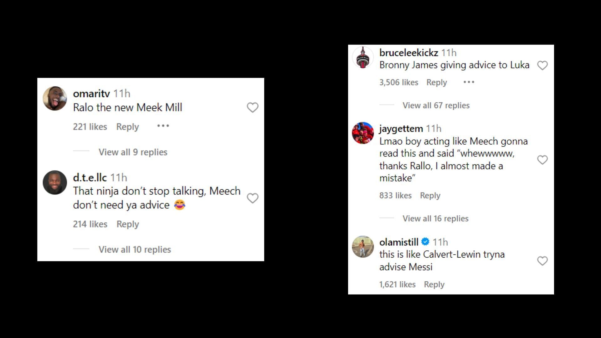 User reactions (Images via Instagram/@akademiks)