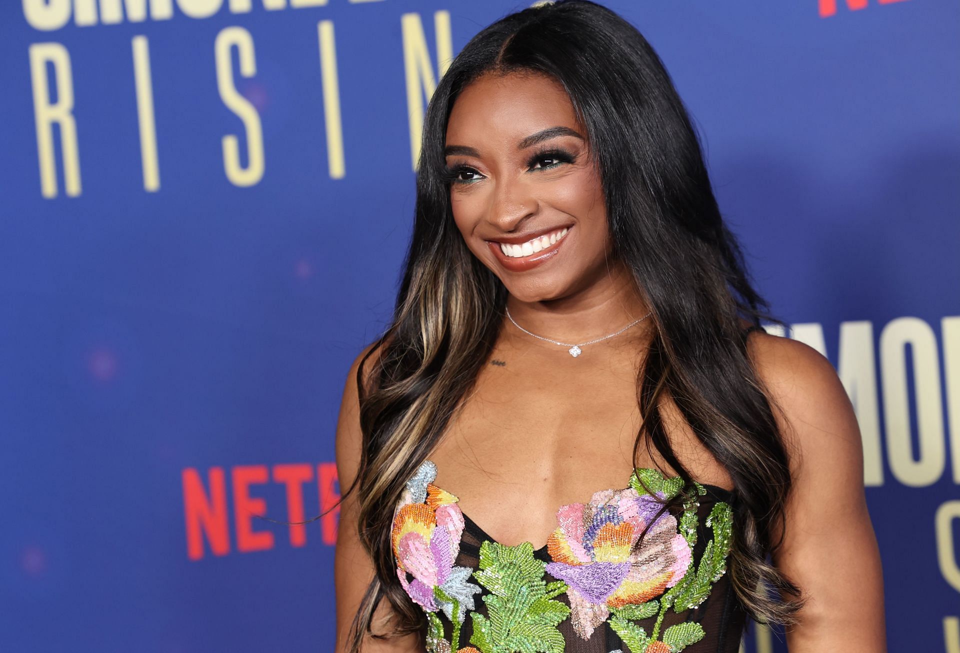 Biles at the Los Angeles Premiere Of Netflix&#039;s &quot;Simone Biles Rising: Part 2&quot; (Image Source: Getty)