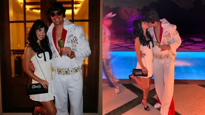 IN PHOTOS: Mac Jones and girlfriend Sophie Scott rock retro outfits for Halloween