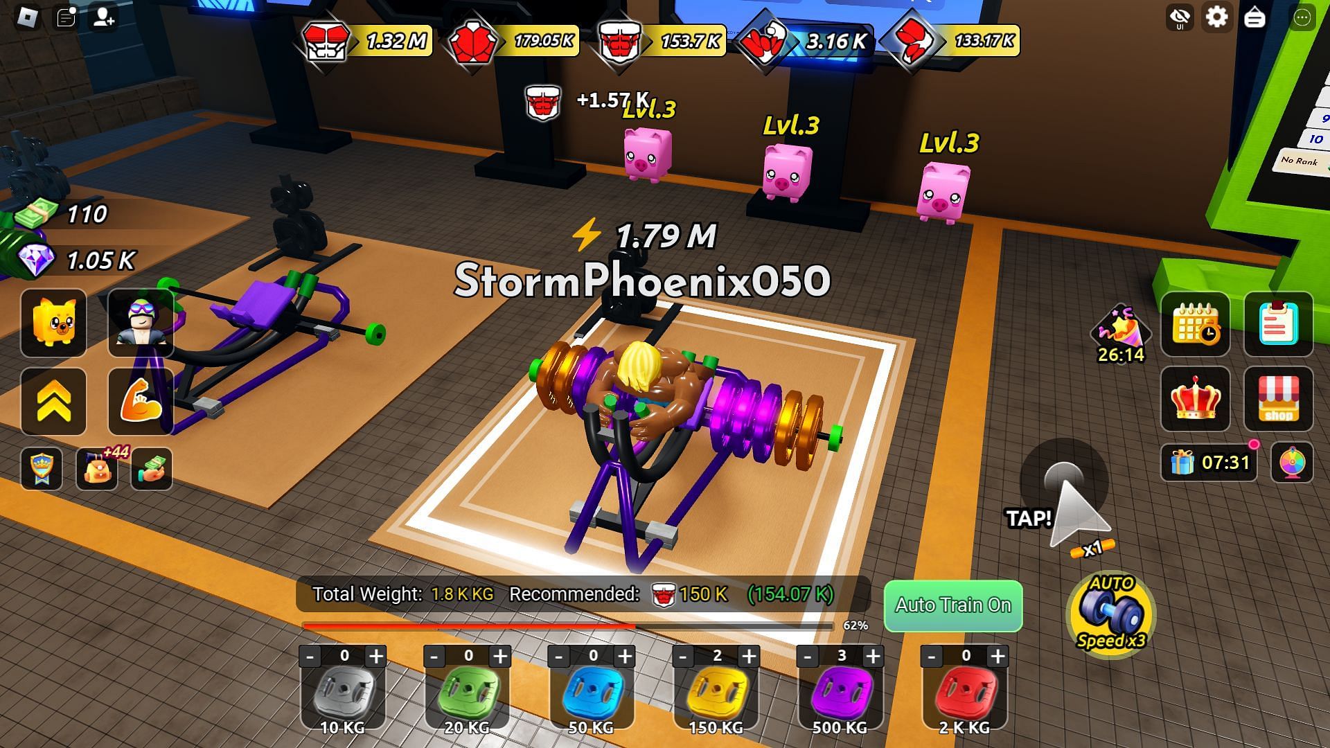 Players should use trainers to train more efficiently (Image via Roblox)