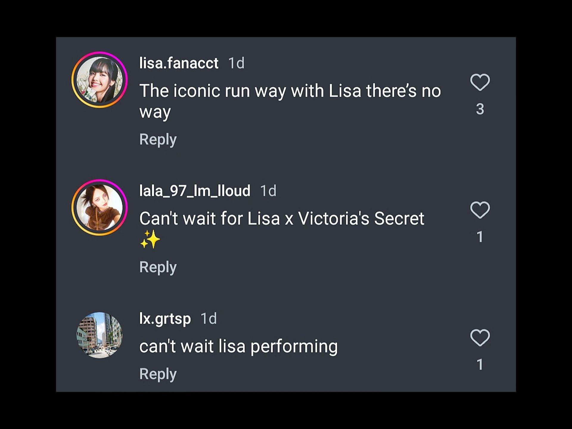 Fans react to Lisa&#039;s upcoming performance at the Victoria Secret Fashion Show (Image via @victoriassecret/Instagram)