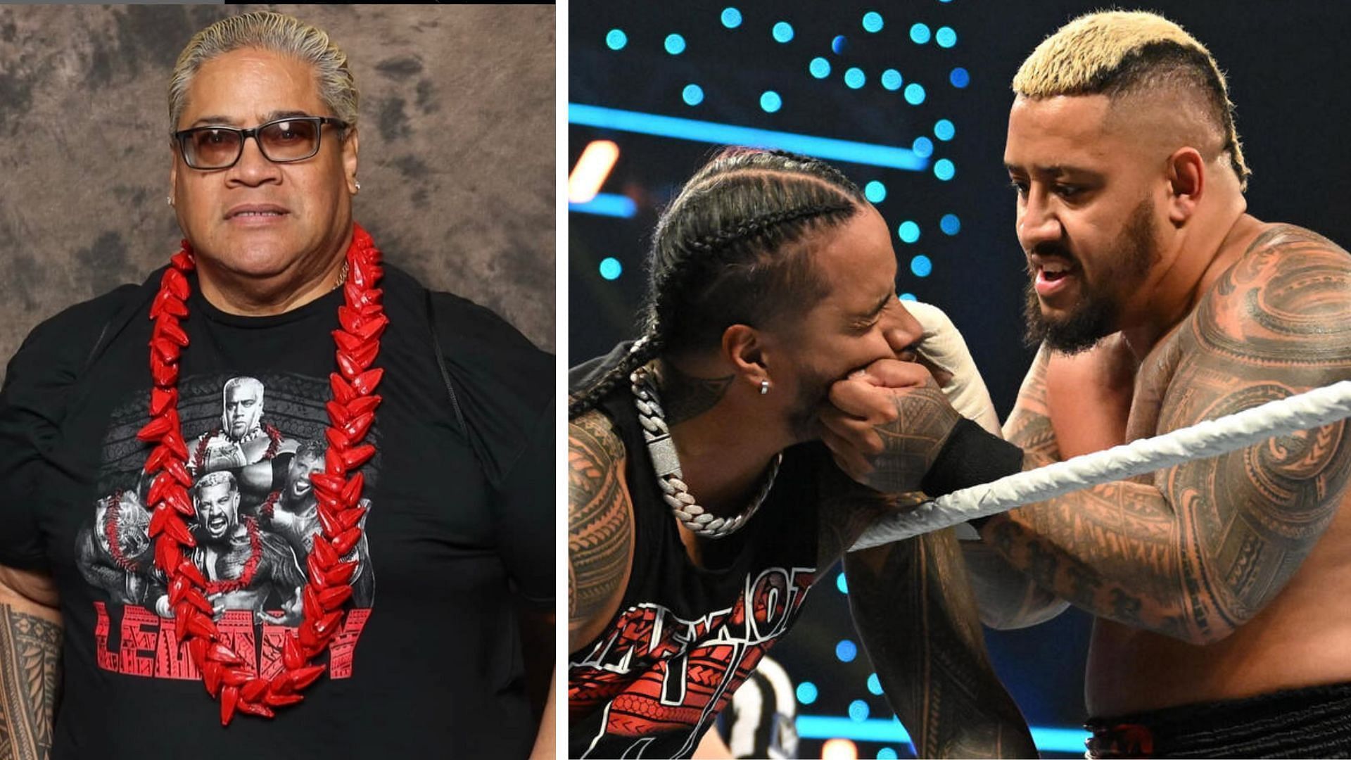 There has been a lot of drama surrounding The Bloodline as of late. [Photos: Rikishi on Instagram, WWE.com]