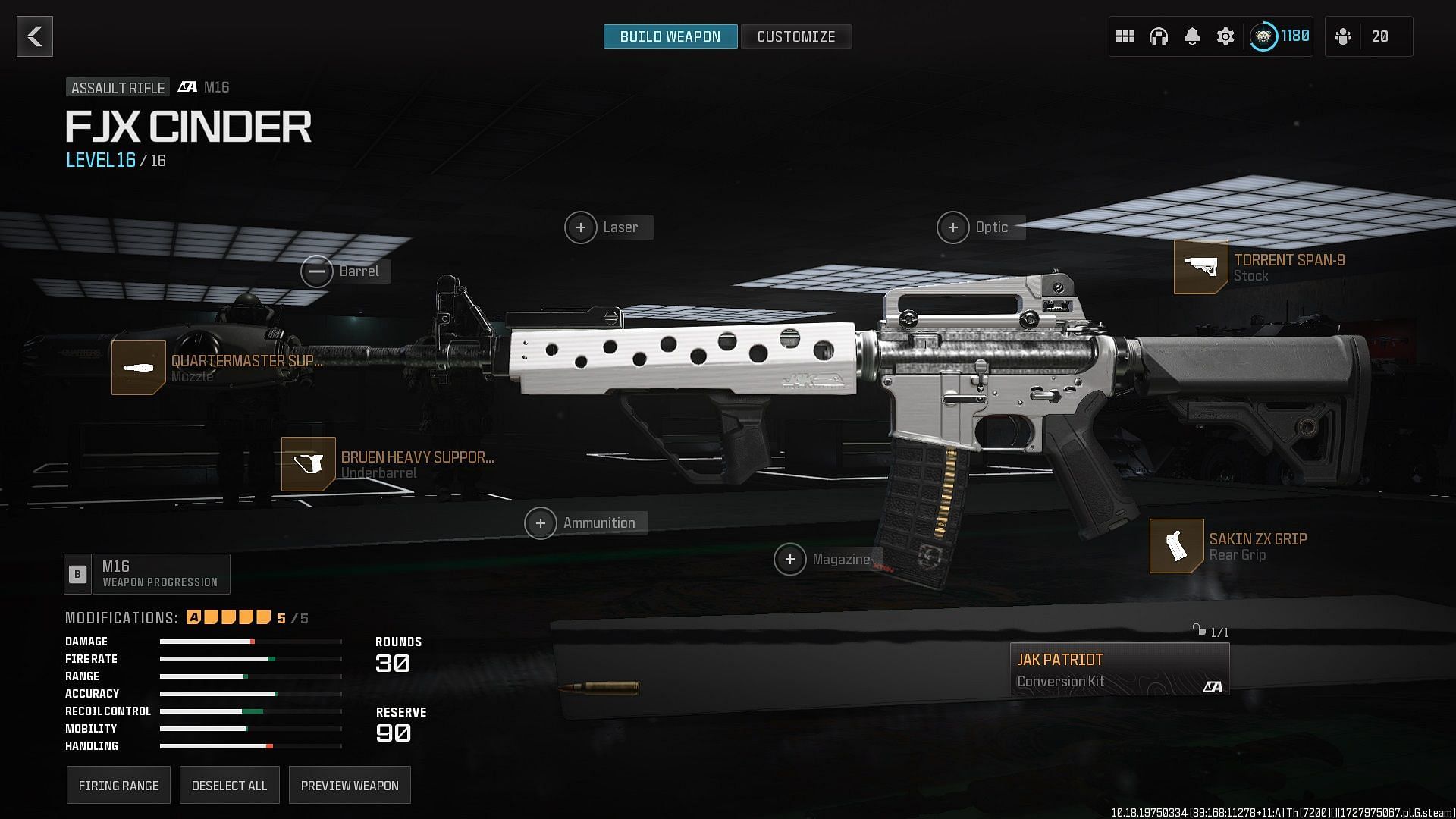 Building the OG M4 loadout from Verdansk in Modern Warfare 3. (Image via Activision)