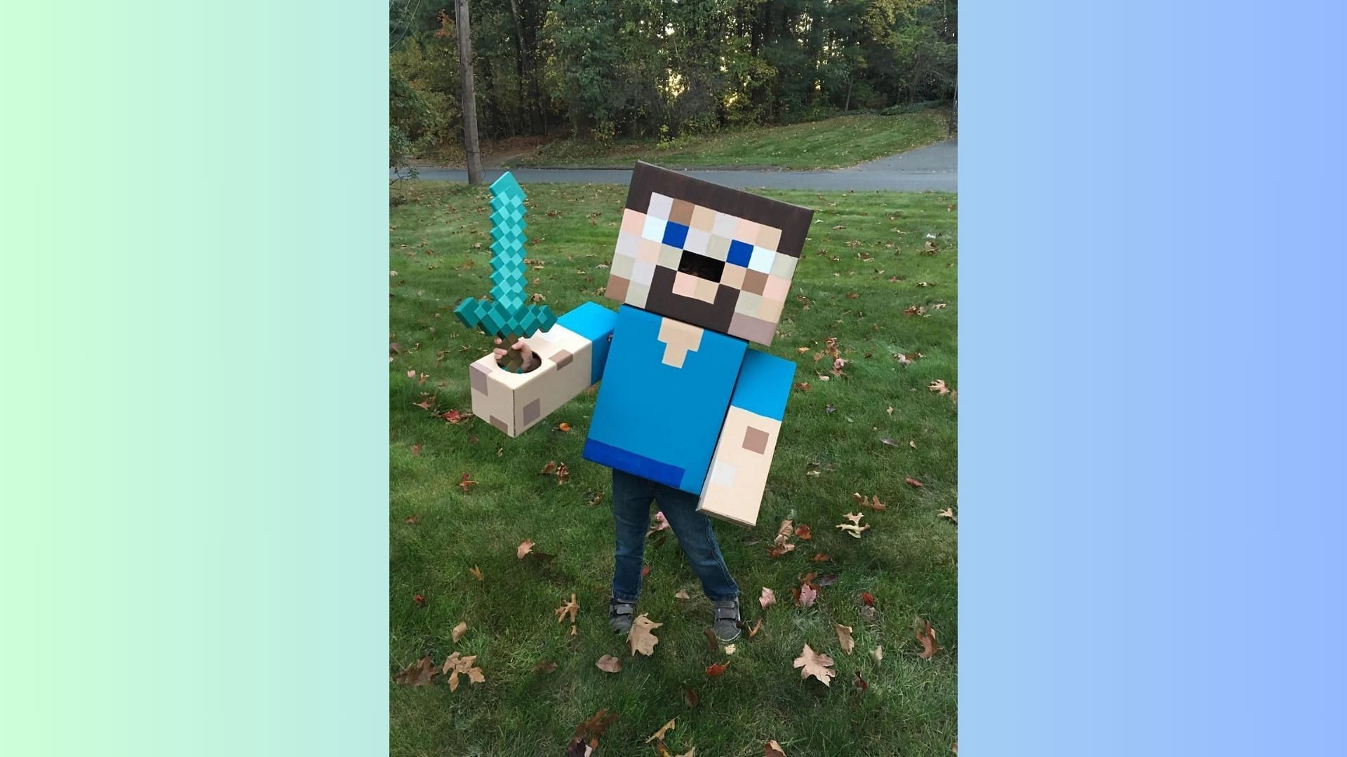 Steve is among some of the best Minecraft costume ideas for Halloween (Image via Reddit/amsamiam)