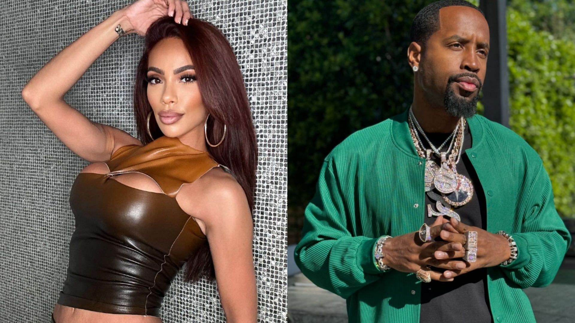 Erica Mena claims ex-husband Safaree Samuels spent only 16 days with their children this year amid child support legal battle (Image via ericamena and safaree/Instagram)