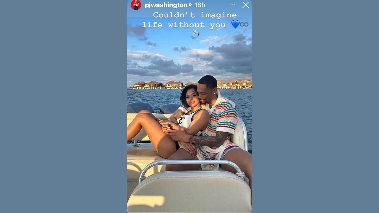 PJ Washington gives wife Alisah Chanel tribute on Instagram. (Credits: @pjwashington/Instagram)