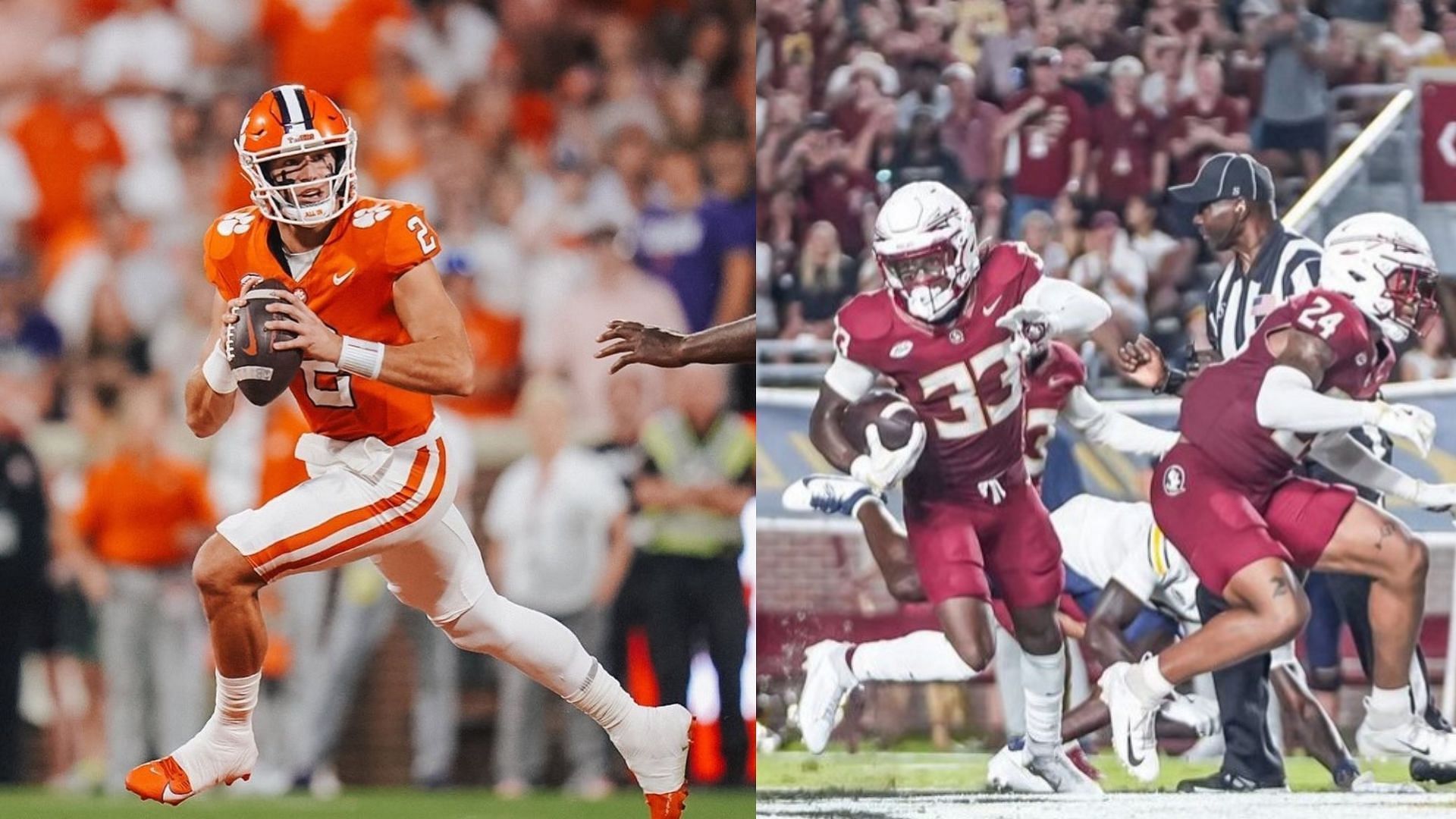 Picture Sources:  Clemsonfootball, fsufootball (Instagram)