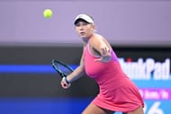 Amanda Anisimova in action at the 2024 China Open (Picture: Getty)