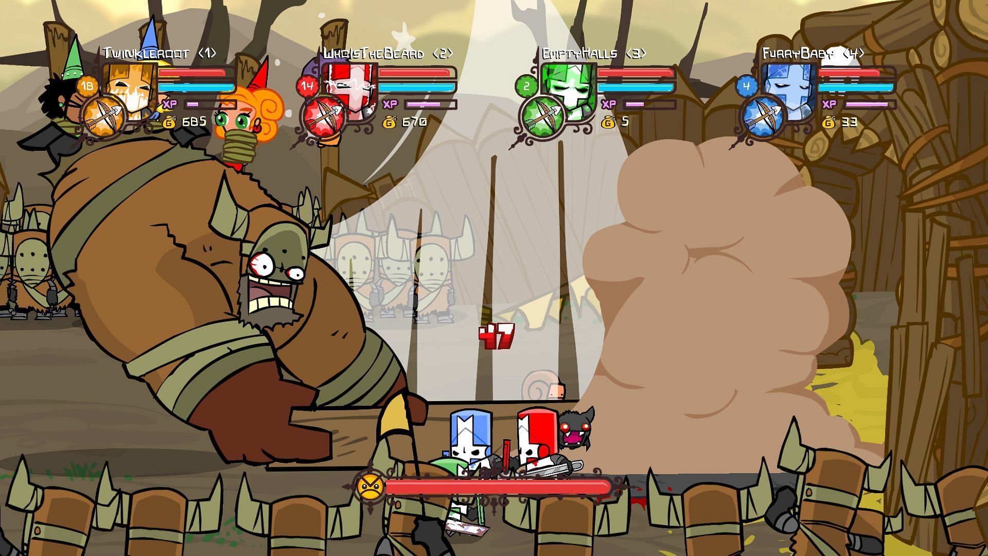 All tiers in Castle Crashers explained (Image via The Behemoth)