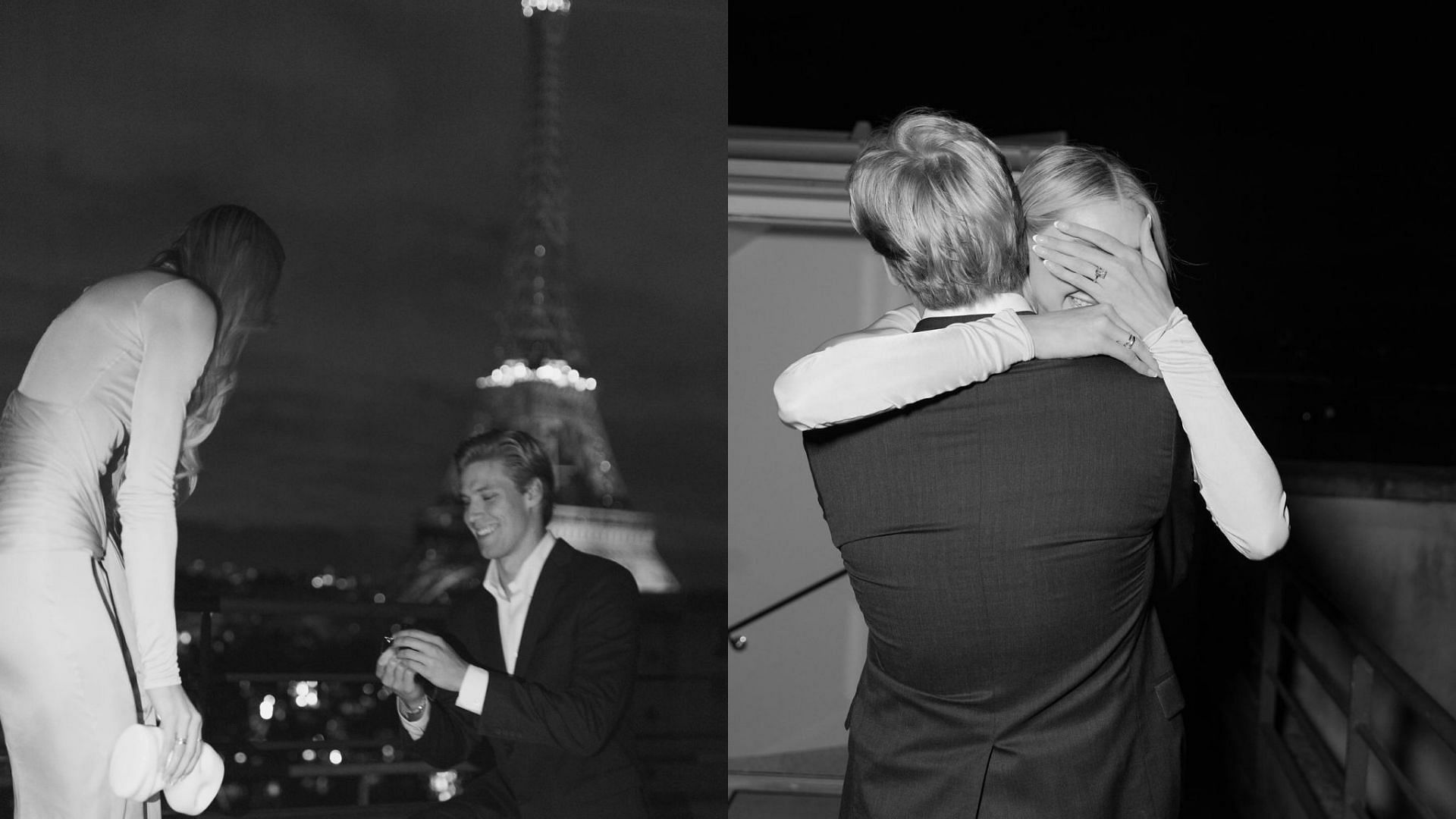 Cameron Brink posts black-and-white photos capturing moments from Ben Felter&rsquo;s proposal (Photos from Brink&#039;s Instagram)