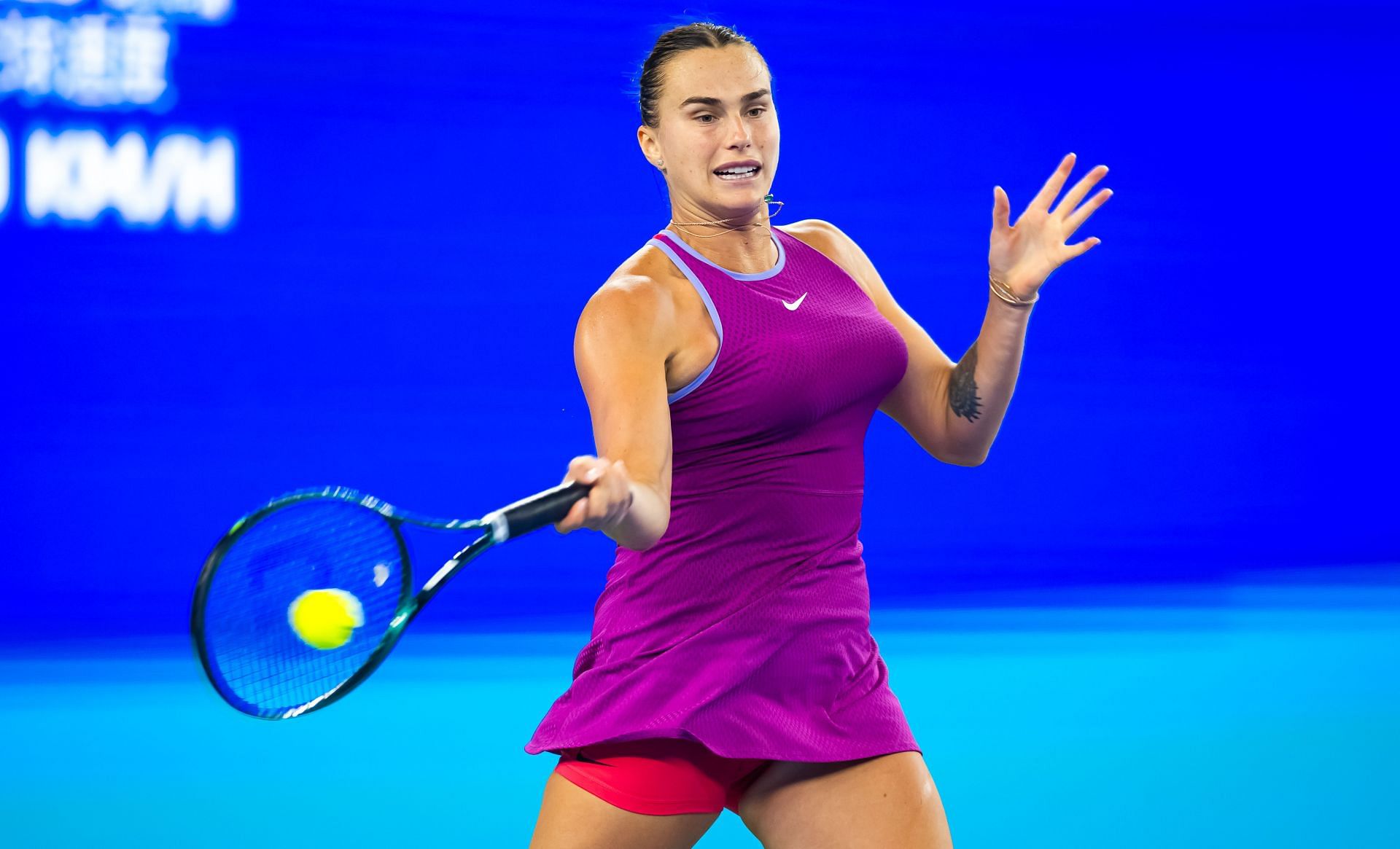 Aryna Sabalenka at the 2024 Wuhan Open [Source: Getty Images]