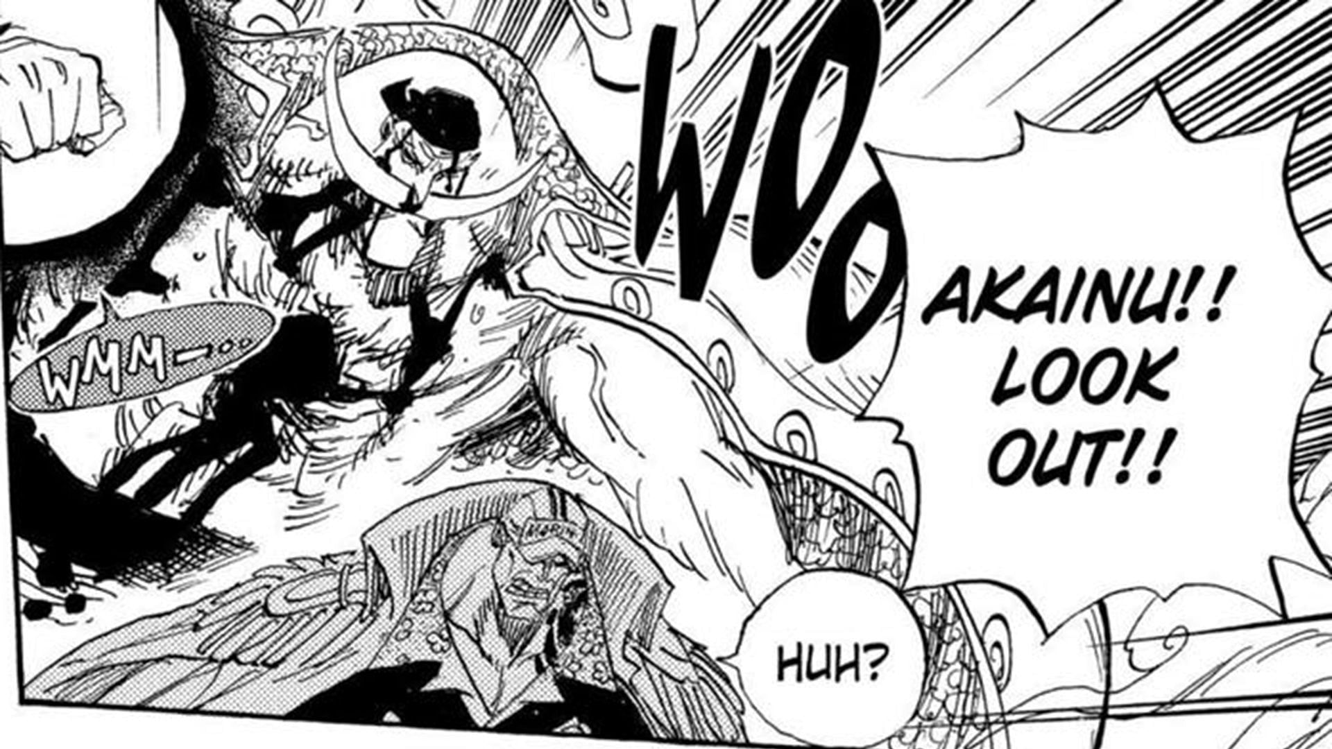 Akainu in One Piece chapter 575 (Image via Shueisha)