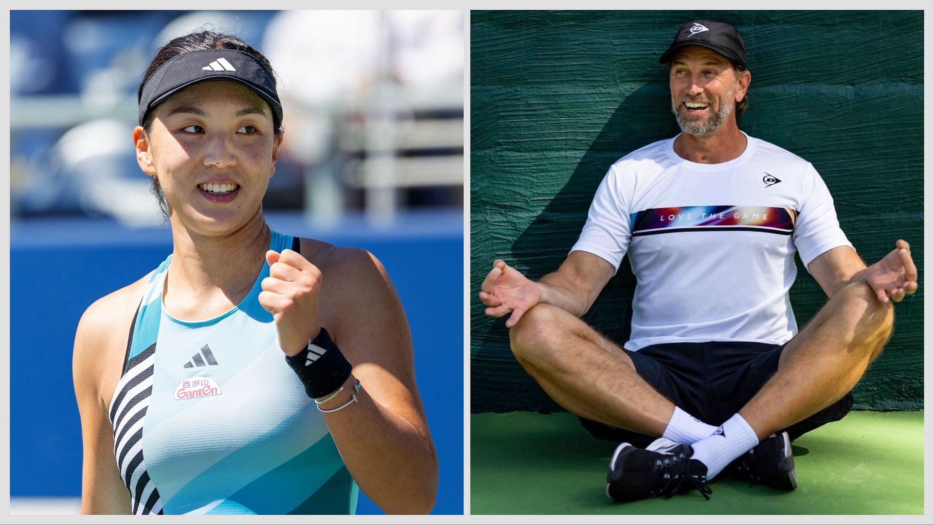 Xinyu Wang (L) &amp; her coach Miro Hrvatin (R) [Image Source: Getty Images ; Instagram/@miro_h20]